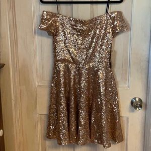 Rose gold glitter dress